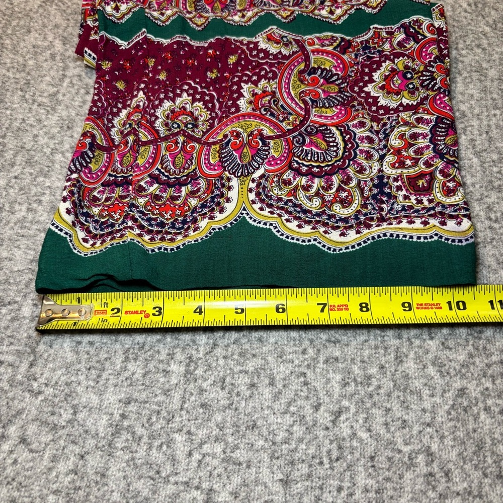 Anthropologie Women's Paisley Wide Leg Pants, Maroon Print, Size 4 - Picture 9 of 10
